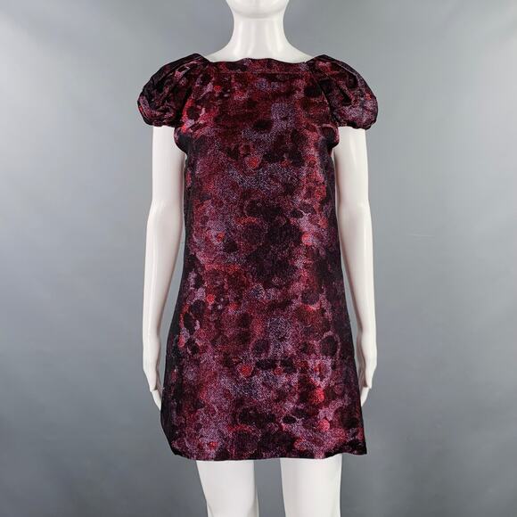 BURBERRY PRORSUM Size M Burgundy Purple Polyester Sheath Cocktail Dress - Picture 1 of 8